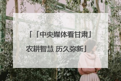 「中央媒体看甘肃」农耕智慧 历久弥新
