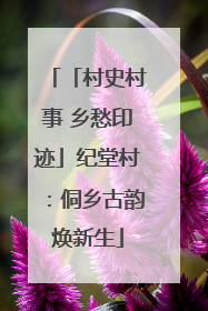 「村史村事 乡愁印迹」纪堂村：侗乡古韵焕新生