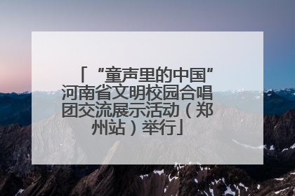 “童声里的中国”河南省文明校园合唱团交流展示活动（郑州站）举行