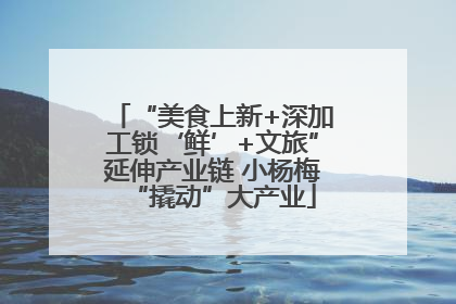 “美食上新+深加工锁‘鲜’+文旅”延伸产业链 小杨梅“撬动”大产业