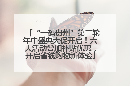 “一码贵州”第二轮年中盛典大促开启！六大活动叠加补贴优惠，开启省钱购物新体验