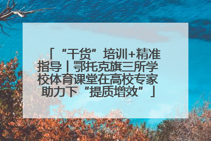 “干货”培训+精准指导丨鄂托克旗三所学校体育课堂在高校专家助力下“提质增效”
