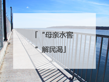 “母亲水窖”解民渴