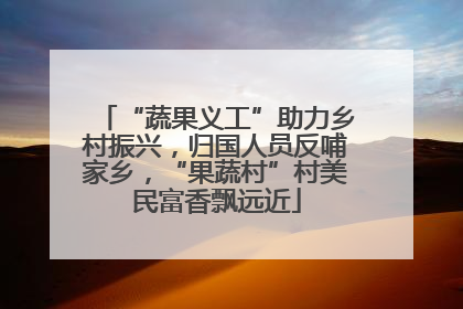 “蔬果义工”助力乡村振兴，归国人员反哺家乡，“果蔬村”村美民富香飘远近