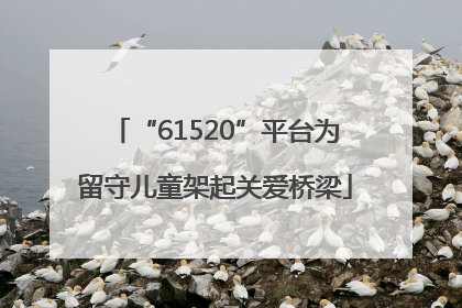 “61520”平台为留守儿童架起关爱桥梁