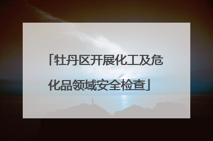 牡丹区开展化工及危化品领域安全检查