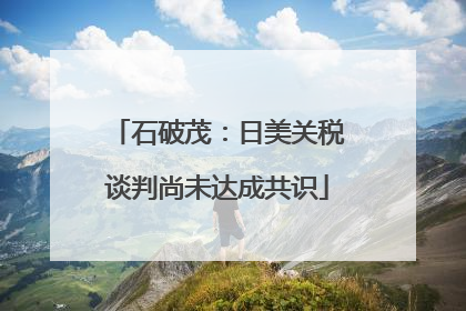石破茂：日美关税谈判尚未达成共识