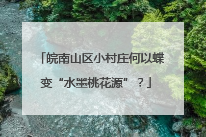 皖南山区小村庄何以蝶变“水墨桃花源”？