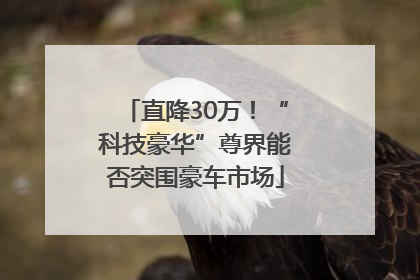直降30万！“科技豪华”尊界能否突围豪车市场
