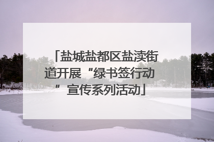 盐城盐都区盐渎街道开展“绿书签行动”宣传系列活动