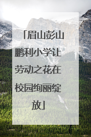 眉山彭山鹏利小学让劳动之花在校园绚丽绽放