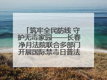 筑牢全民防线 守护无毒家园——长春净月法院联合多部门开展国际禁毒日普法宣传活动
