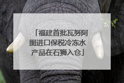 福建首批瓦努阿图进口保税冷冻水产品在石狮入仓