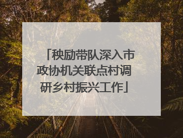 秧励带队深入市政协机关联点村调研乡村振兴工作