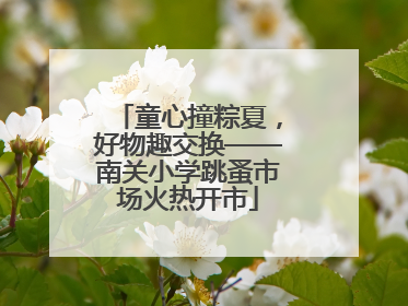 童心撞粽夏，好物趣交换——南关小学跳蚤市场火热开市