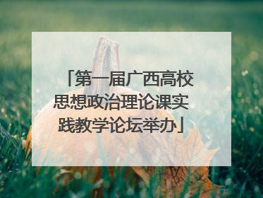 第一届广西高校思想政治理论课实践教学论坛举办