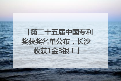 第二十五届中国专利奖获奖名单公布，长沙收获1金3银！