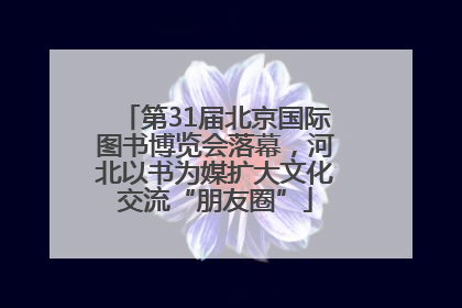 第31届北京国际图书博览会落幕，河北以书为媒扩大文化交流“朋友圈”