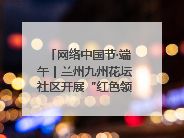 网络中国节·端午｜兰州九州花坛社区开展“红色领航 粽香敬老”端午主题活动