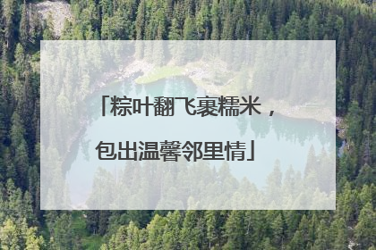 粽叶翻飞裹糯米，包出温馨邻里情