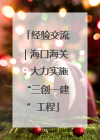 经验交流｜海口海关：大力实施“三创一建”工程