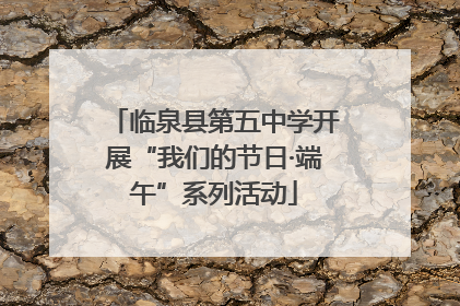 临泉县第五中学开展“我们的节日·端午”系列活动