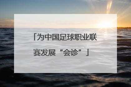 为中国足球职业联赛发展“会诊”