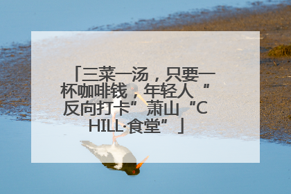 三菜一汤，只要一杯咖啡钱，年轻人“反向打卡”萧山“CHILL·食堂”