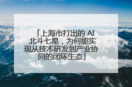 上海市打出的 AI 北斗七星，为何能实现从技术研发到产业协同的闭环生态