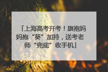 上海高考开考！旗袍妈妈抱“葵”加持，送考老师“兜底”收手机