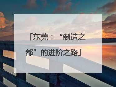 东莞：“制造之都”的进阶之路