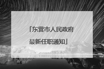 东营市人民政府最新任职通知