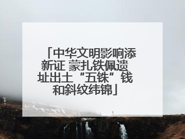中华文明影响添新证 蒙扎铁佩遗址出土“五铢”钱和斜纹纬锦