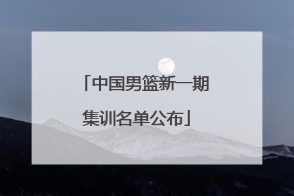 中国男篮新一期集训名单公布