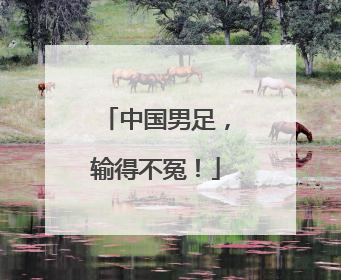中国男足，输得不冤！