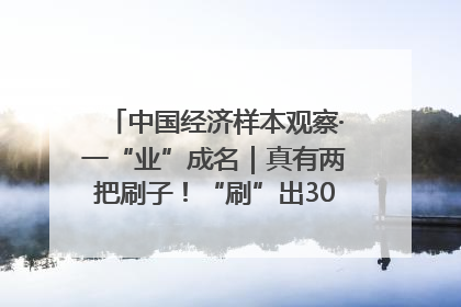 中国经济样本观察·一“业”成名｜真有两把刷子！“刷”出30亿级“颜值经济”