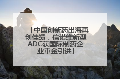 中国创新药出海再创佳绩，信诺维新型ADC获国际制药企业重金引进