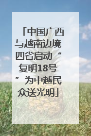 中国广西与越南边境四省启动“复明18号”为中越民众送光明