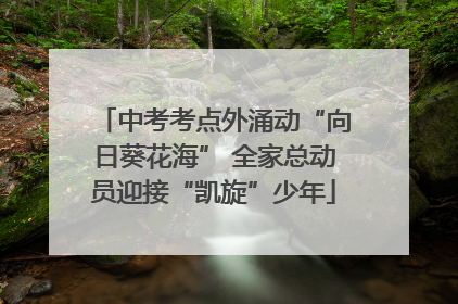 中考考点外涌动“向日葵花海” 全家总动员迎接“凯旋”少年