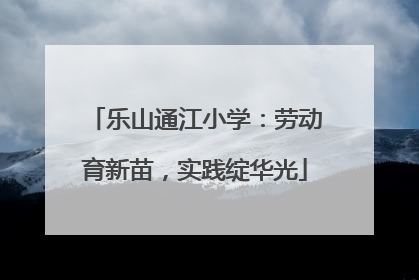 乐山通江小学：劳动育新苗，实践绽华光
