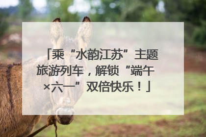 乘“水韵江苏”主题旅游列车，解锁“端午×六一”双倍快乐！