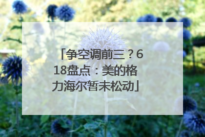 争空调前三？618盘点：美的格力海尔暂未松动