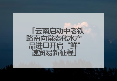 云南启动中老铁路南向常态化水产品进口开启“鲜”速贸易新征程