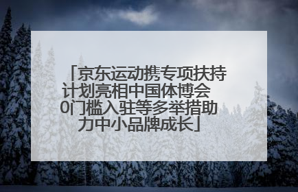 京东运动携专项扶持计划亮相中国体博会 0门槛入驻等多举措助力中小品牌成长