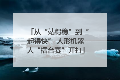 从“站得稳”到“起得快” 人形机器人“擂台赛”开打