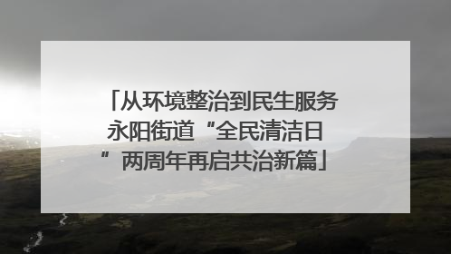 从环境整治到民生服务 永阳街道“全民清洁日”两周年再启共治新篇