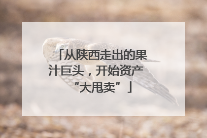 从陕西走出的果汁巨头，开始资产“大甩卖”