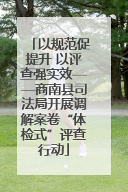 以规范促提升 以评查强实效——商南县司法局开展调解案卷“体检式”评查行动