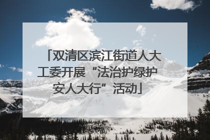 双清区滨江街道人大工委开展“法治护绿护安人大行”活动