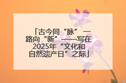 古今同“脉” 一路向“新”——写在2025年“文化和自然遗产日”之际
